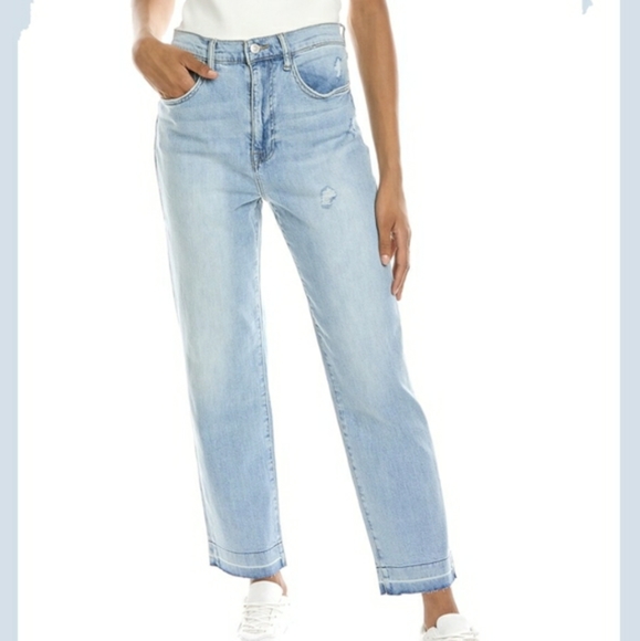 Hudson Kass High rise straight ankle jeans pants new wide leg size 24 baggy